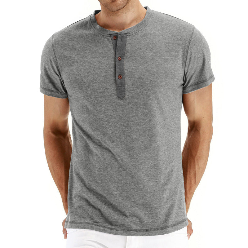 Summer Cotton Men's T-shirt – Finn-Light grey-S-State of Style