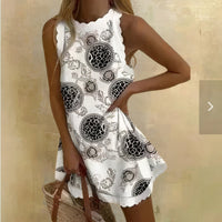 Summer Dress - Eva-Black and White-XS-State of Style