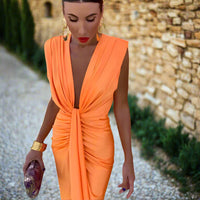 Summer dress for festive occasions – Sofia-Blue-S-State of Style