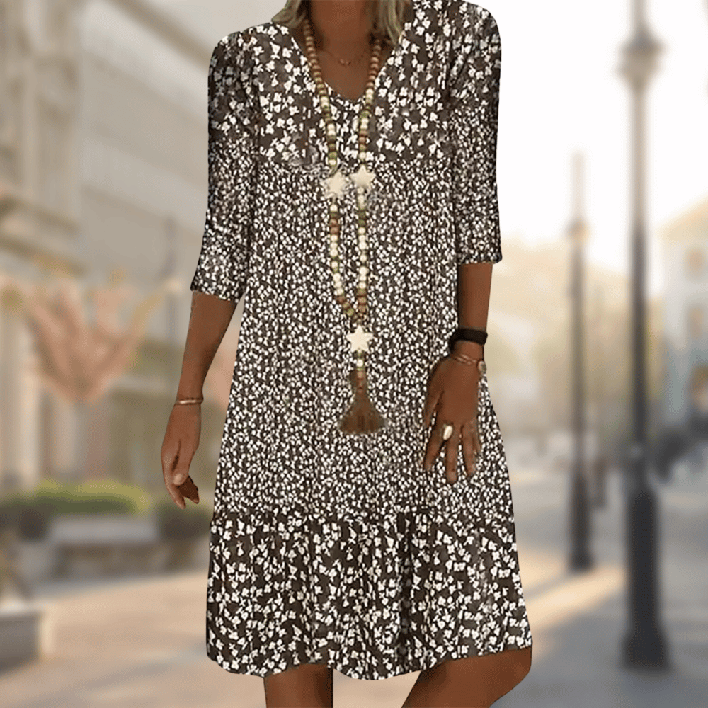 Summer Dress Inspired by Solar Energy – Soleil-Brown-M-State of Style