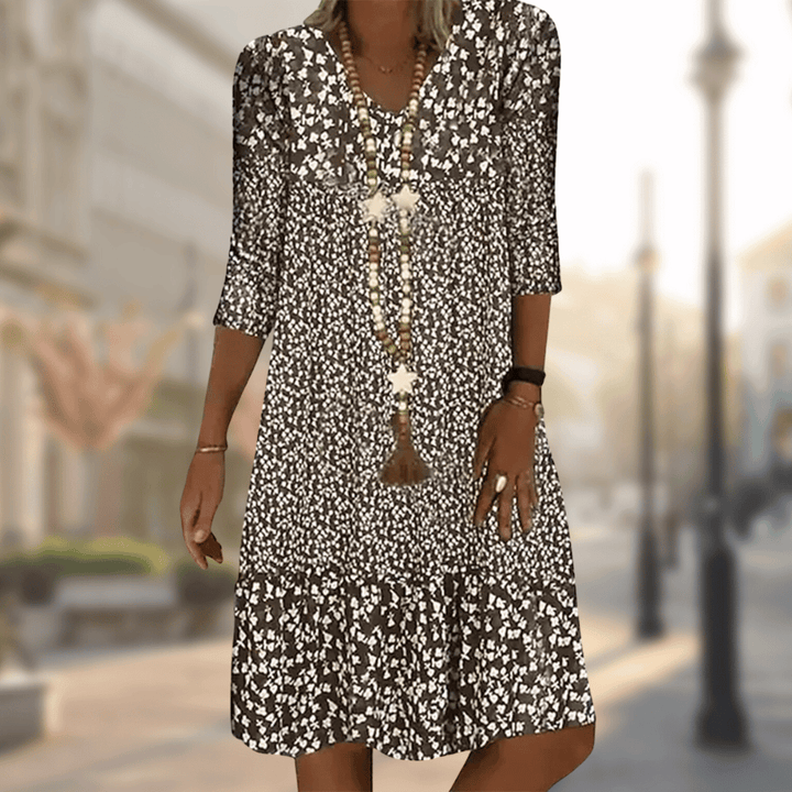 Summer Dress Inspired by Solar Energy – Soleil-Brown-M-State of Style