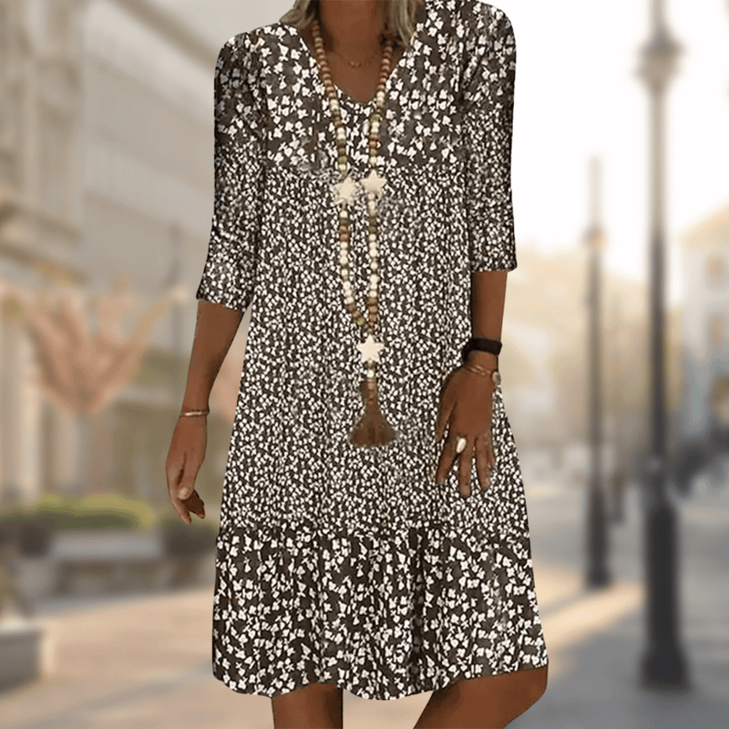 Summer Dress Inspired by Solar Energy – Soleil-Brown-M-State of Style