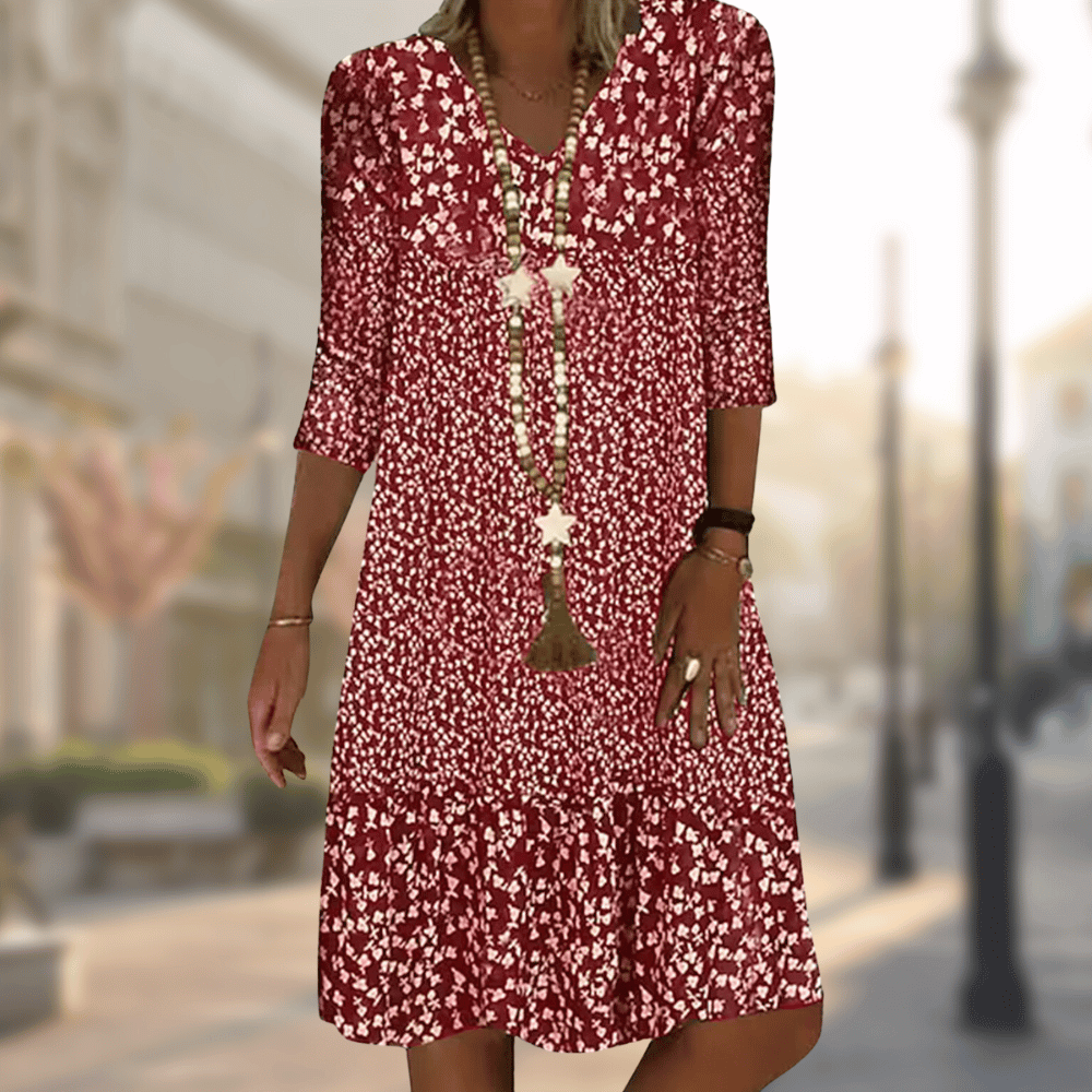Summer Dress Inspired by Solar Energy – Soleil-Red-M-State of Style