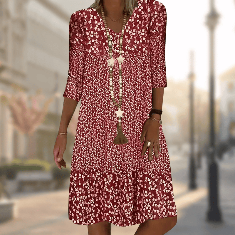 Summer Dress Inspired by Solar Energy – Soleil-Red-M-State of Style