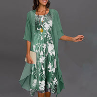 Summer Dress with Elastic Waist - Théa-Green-S-State of Style
