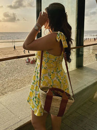 Summer dress with lemon print – Lianne-XS-State of Style