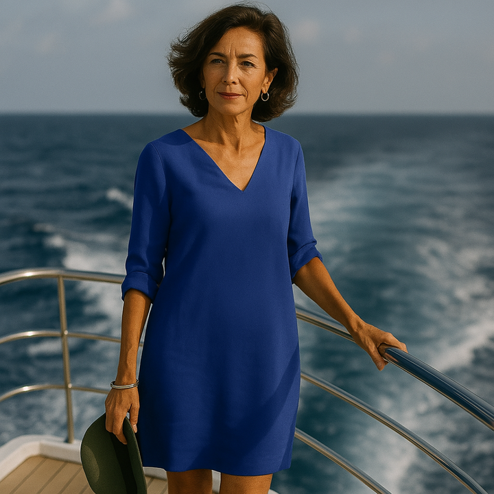 Summer Dress with Unique Look - Mila-Dark blue-S-State of Style