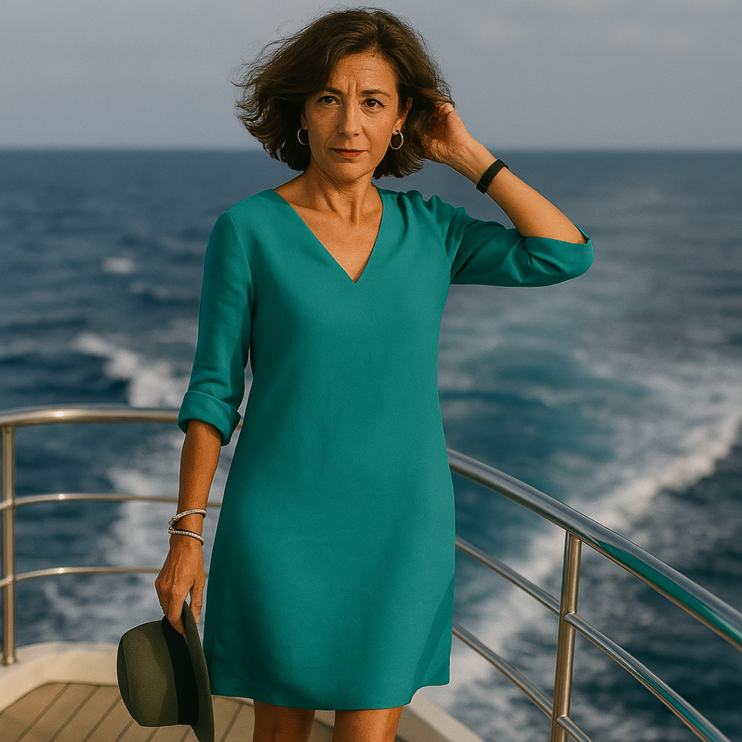 Summer Dress with Unique Look - Mila-Green-S-State of Style