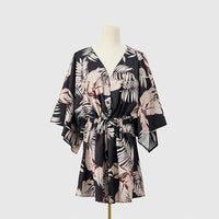 Summer dress with V-neck and ruffle sleeves – Amira-A-S-State of Style