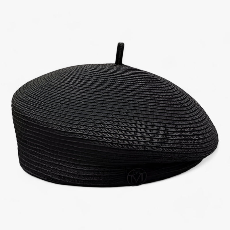 Summer fedora hat for women made of straw – light & stylish-black fine grass-Average size 55-57 cm-State of Style