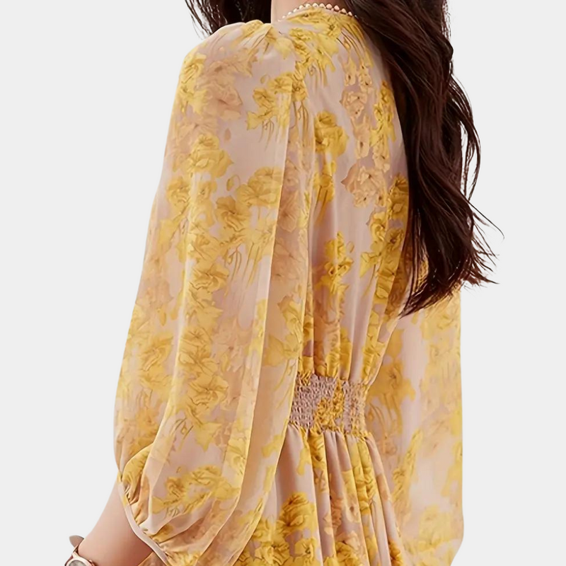 Summer Flower Dress with Stretch Fabric – Maëlle-S-State of Style