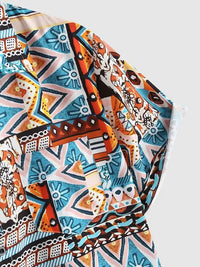 Summer Ladies' Shirt with Ethnic Print and Chest Pocket – Nova-S-State of Style