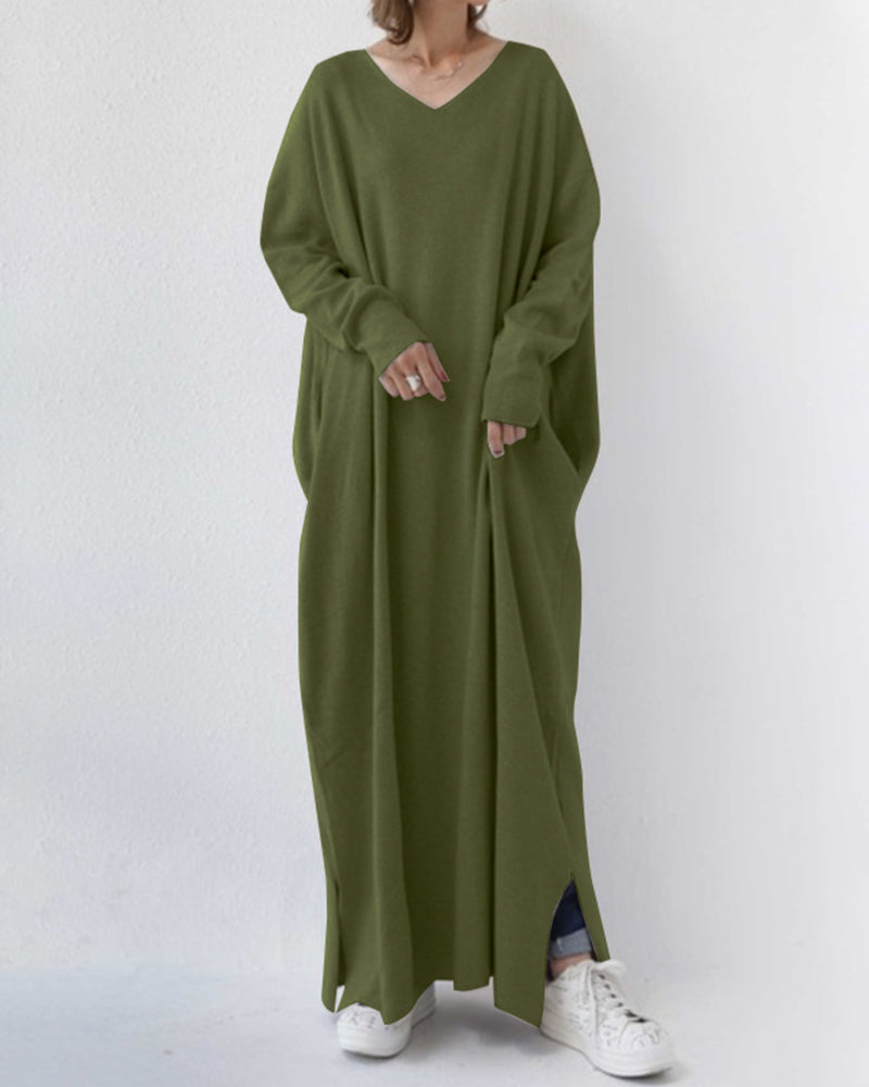 Summer Maxi Dress in Cotton-Linen Blend – Sorella-Green-S-State of Style
