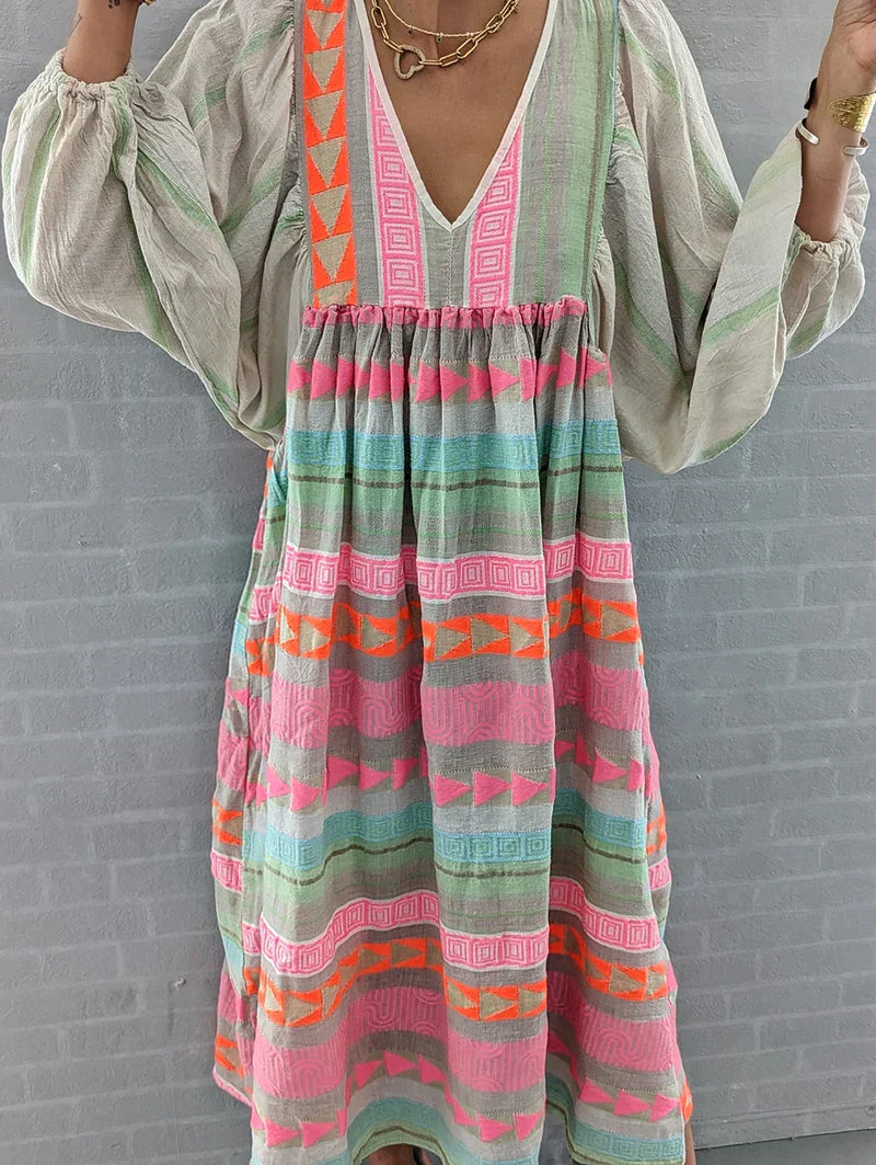 Summer maxi dress with gradient – Solenne-S-State of Style