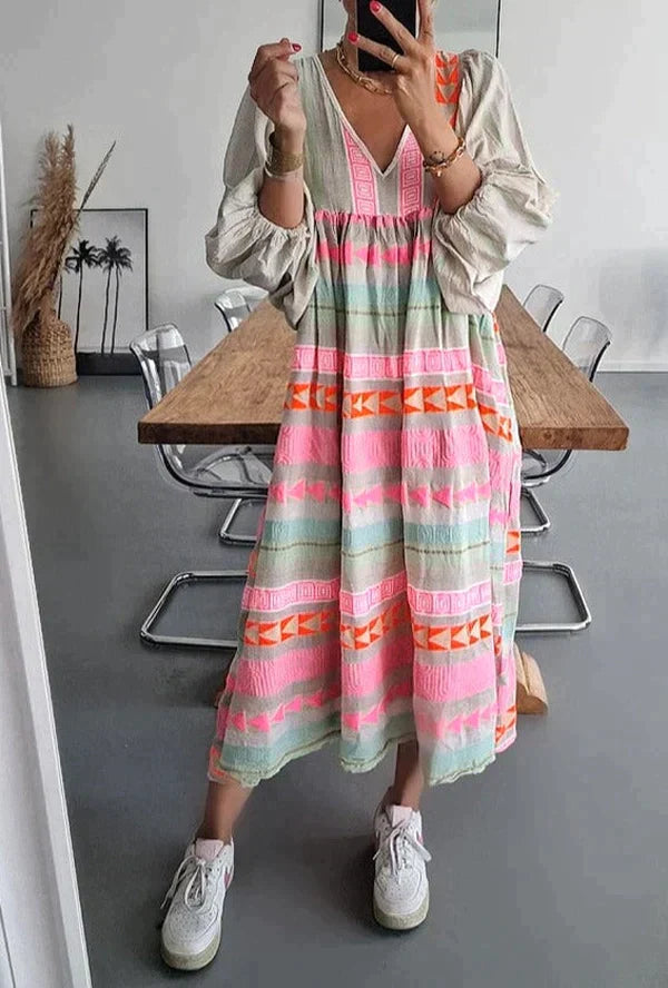 Summer maxi dress with gradient – Solenne-S-State of Style