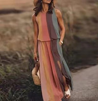 Summer Maxi Dress with Unique Cut – Amara-Ombre-S-State of Style