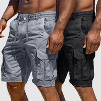 Summer Men's Cargo Shorts in Cotton Blend – Rafael-Gray-S-State of Style