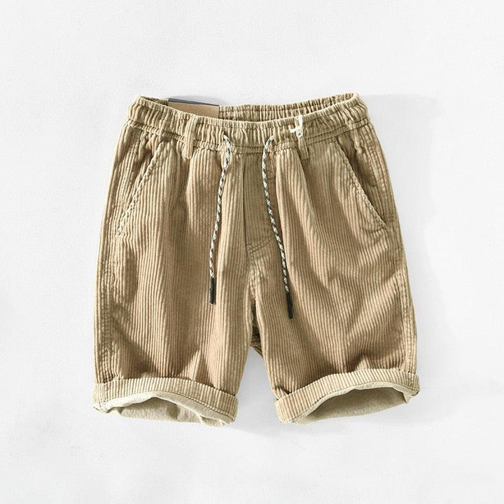 Summer men's cotton shorts with drawstring – Leon-Beige-S-State of Style