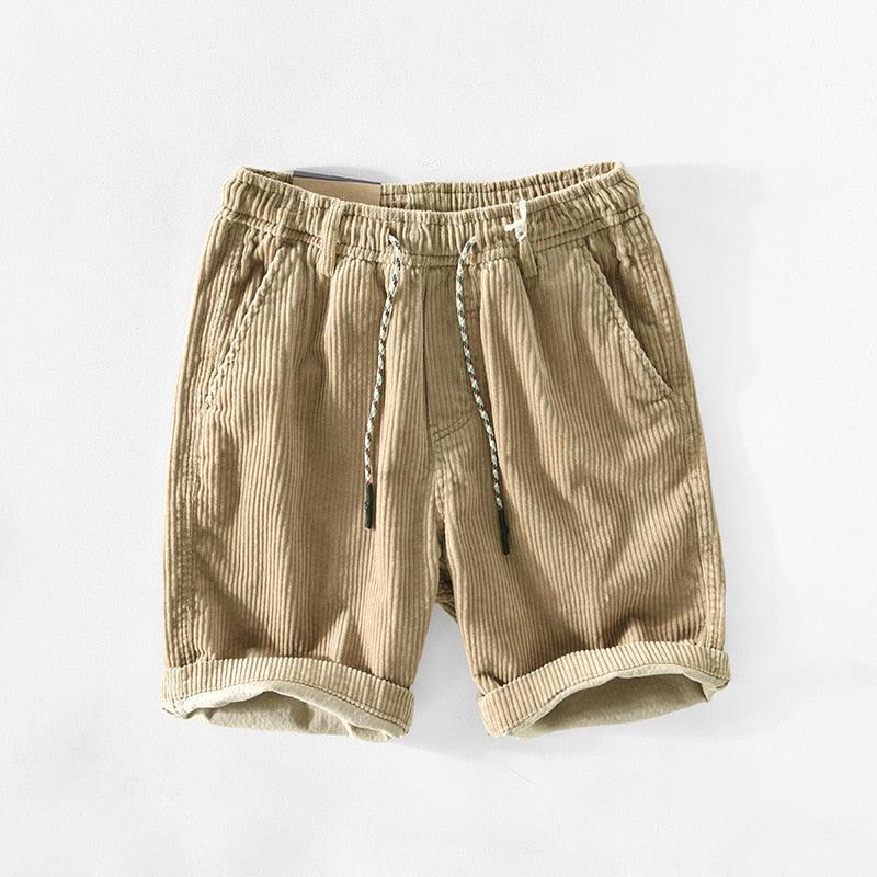 Summer men's cotton shorts with drawstring – Leon-Beige-S-State of Style