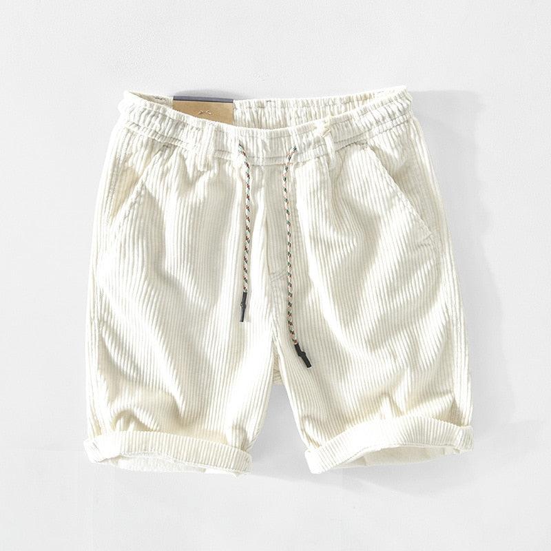 Summer men's cotton shorts with drawstring – Leon-White-S-State of Style