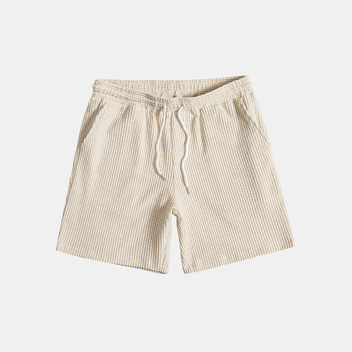 Summer Men's Lounge Set with Waffle Structure – Lenn-Beige-S-State of Style