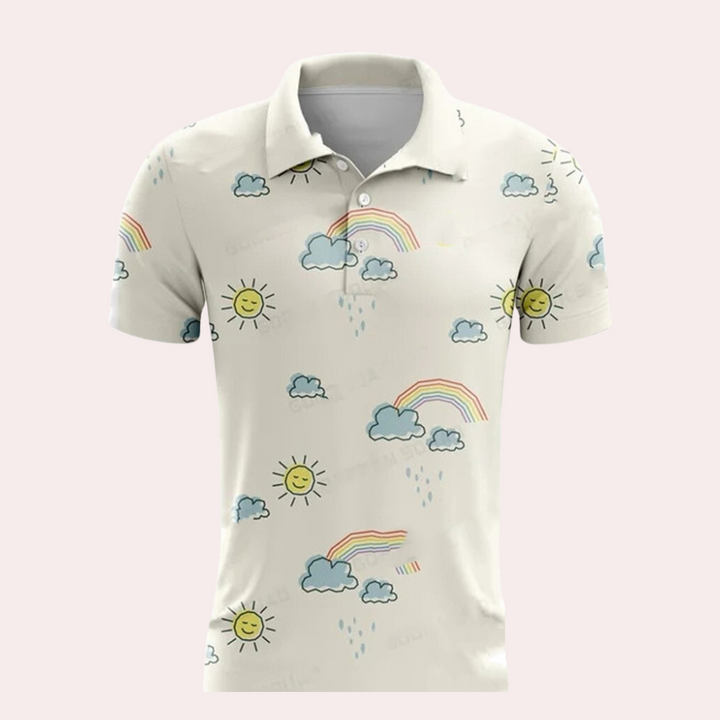 Summer Men's Polo Shirt with Comfortable Fit – Sven-White-S-State of Style