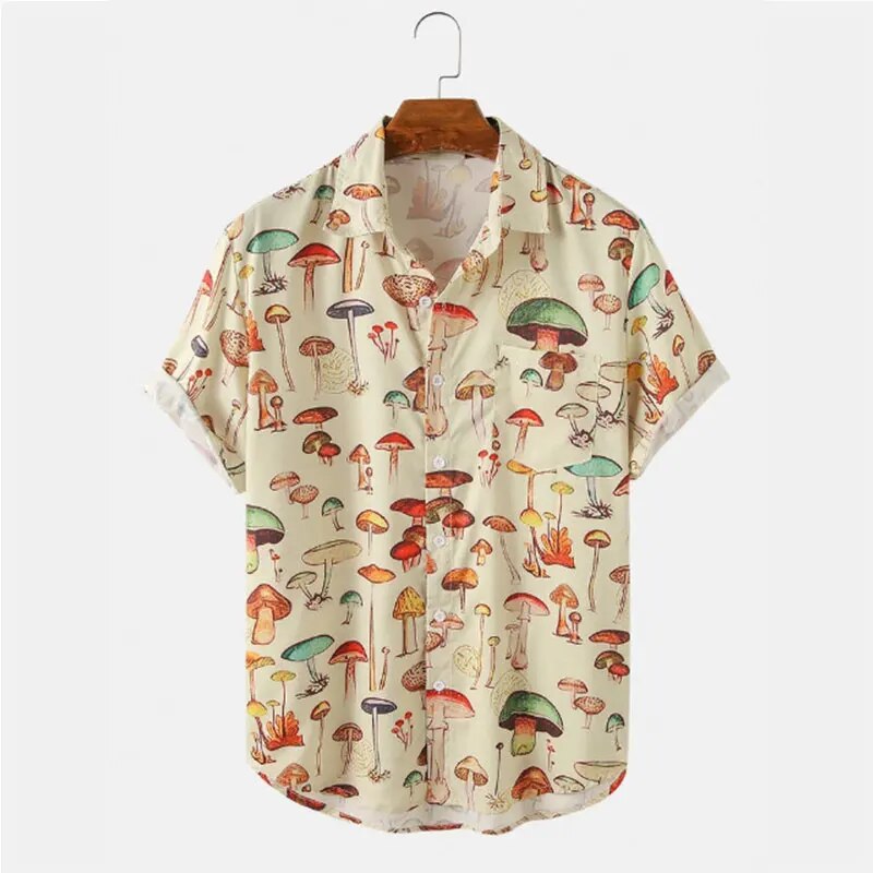 Summer Men's Shirt with Cartoon Print – Oscar-S-State of Style