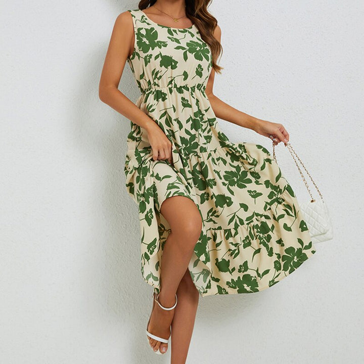 Summer Midi Dress with Floral Print – Fenna-XS-State of Style