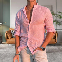 Summer shirt for men – Leonardo-Pink-S-State of Style