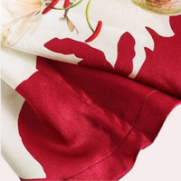 Summer Women's T-shirt with Floral Print – Rivka-Red-M-State of Style