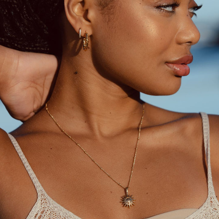 Sun Pendant Necklace - Solara-Gold-State of Style