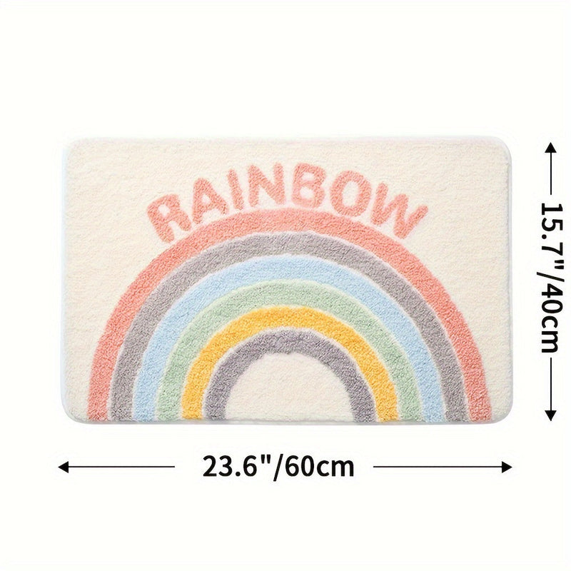 Super Absorbent Anti-Slip Bath Mat for Bathroom and Toilet - Milo-40cm x 60cm-Rainbow-State of Style