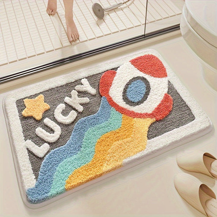 Super Absorbent Anti-Slip Mat for Bathroom and Toilet - Milo-Rocket-40 x 60 cm-State of Style