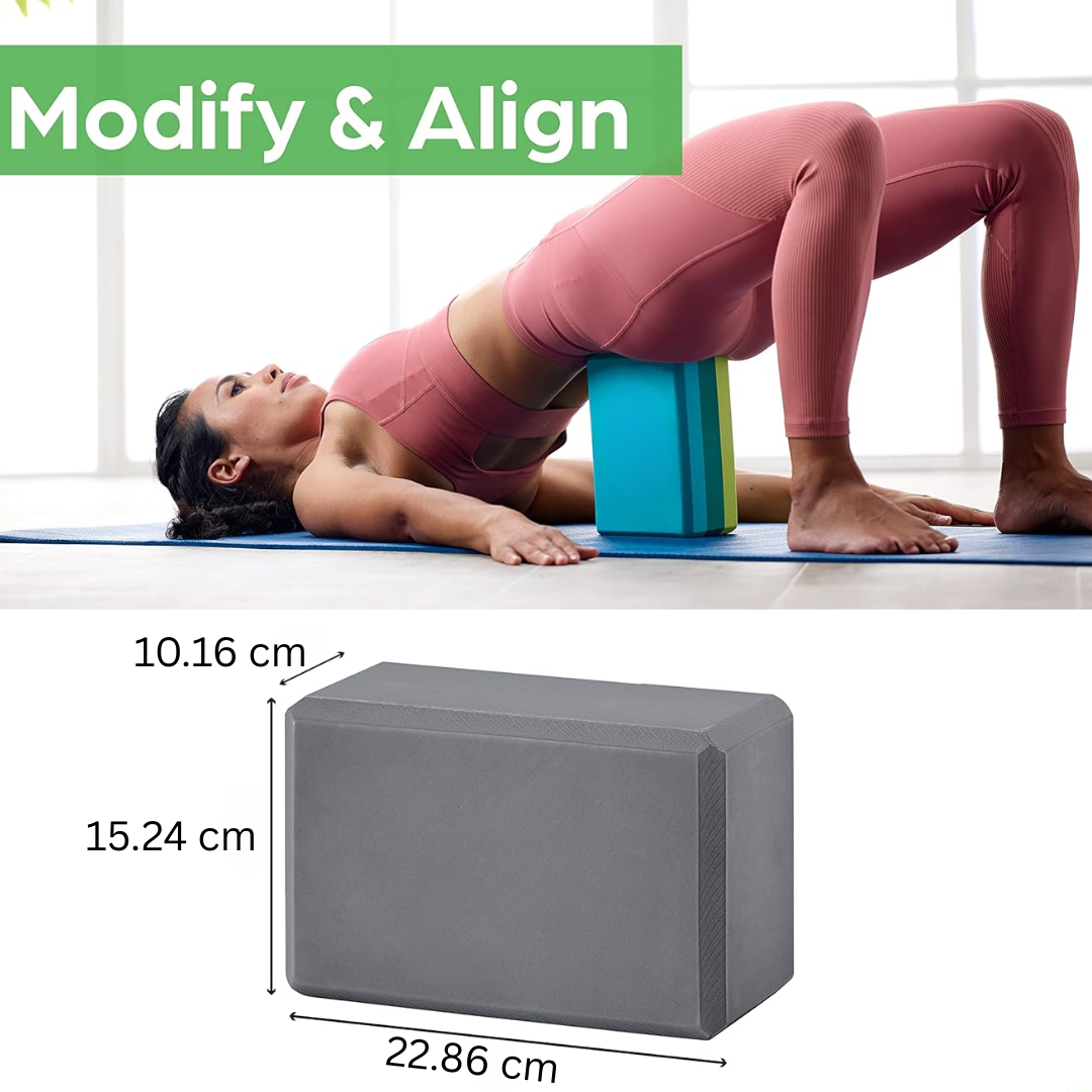 Support Yoga Block - Non-slip EVA Foam-Black-State of Style