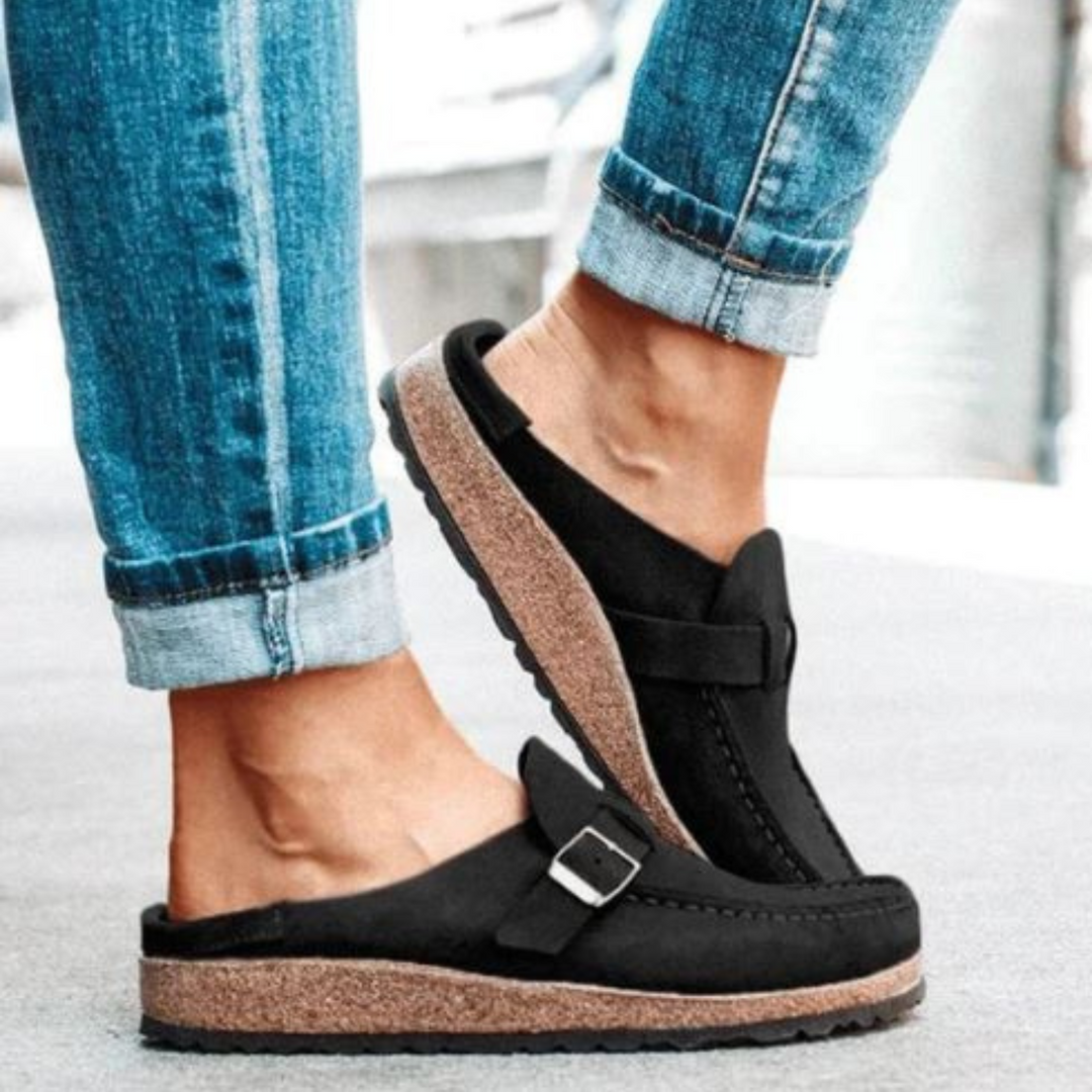 Sustainable comfort clogs in a retro style – Noelia-Black-3-State of Style