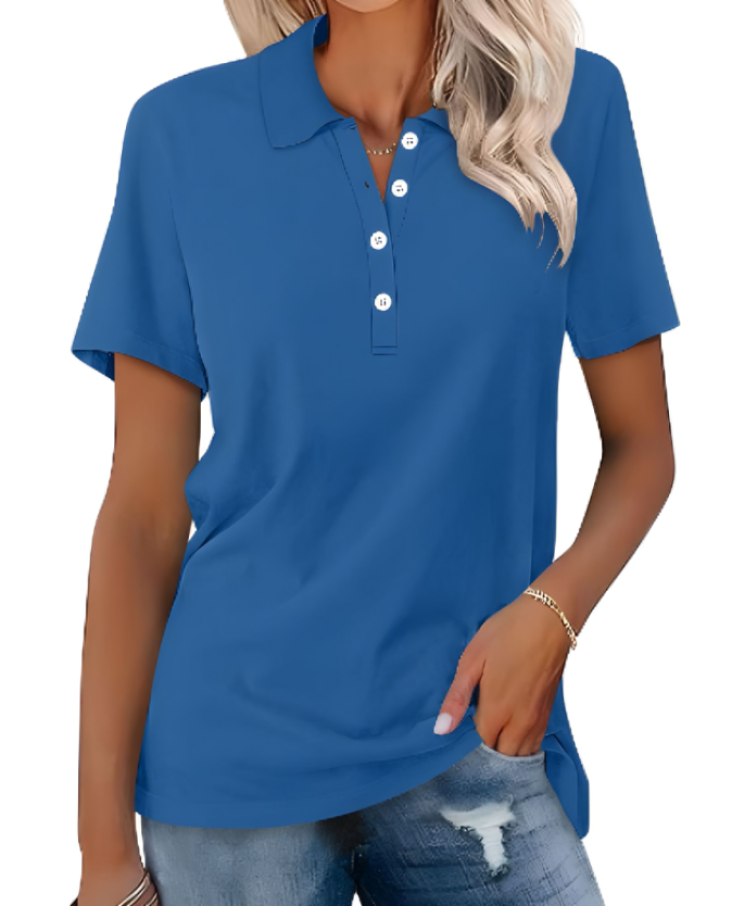 Sustainable Ladies Polo Shirt – Nova-Blue-S-State of Style