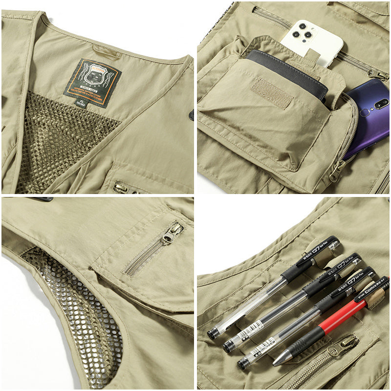 Sustainable Tactical Vest - ActionGuard-Khaki-S-State of Style