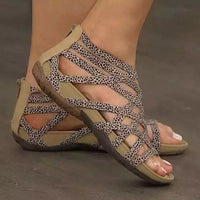 Sweat-absorbing comfort sandals for women – Lorena-Bright leopard print-3-State of Style