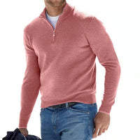 Sweater with V-neck for Men - David-Pink-S-State of Style