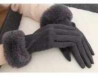 Sweden Gloves with Imitation Fur - VelvetGlam-Bordeaux-State of Style