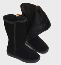Sweden Sheepskin Ladies Boots - Sofia-Black-3.0-State of Style