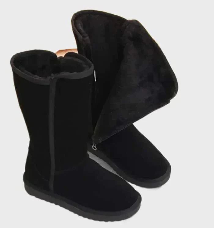 Sweden Sheepskin Ladies Boots - Sofia-Black-3.0-State of Style
