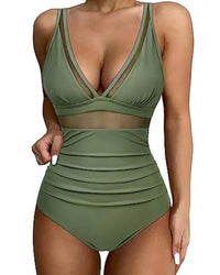 Swimsuit with Adjustable Straps and Flattering Fit – Leona-Green-XS-State of Style