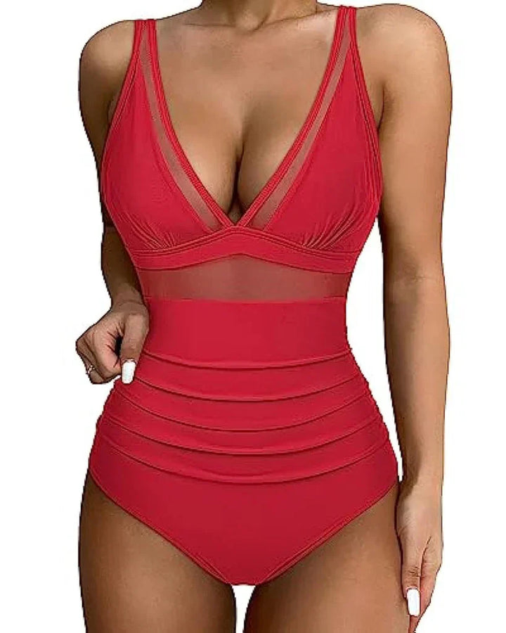 Swimsuit with Adjustable Straps and Flattering Fit – Leona-Red-XS-State of Style