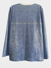 T-shirt with Cat Print and Trendy Colour Block Details - Celeste-S-State of Style