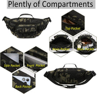 Tactical Waist Pack with Molle System and Multi-Pockets