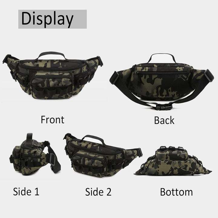 Tactical Waist Pack with Molle System and Multi-Pockets
