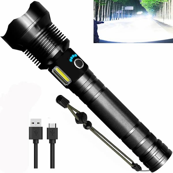 Tactical Flashlight - LumenTact-Excludes Battery-Basic Version (50.000 LUMEN)-State of Style