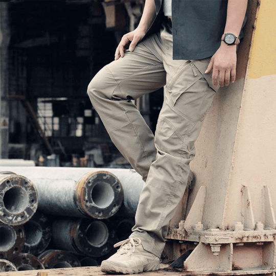Tactical Outdoor Cargo Trousers | Nova Stretch Cargo Trousers for Men-Khaki-S-State of Style