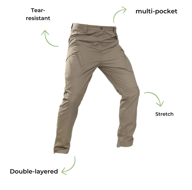 Tactical Outdoor Men's Cargo Trousers - Marcus-Khaki-S-State of Style
